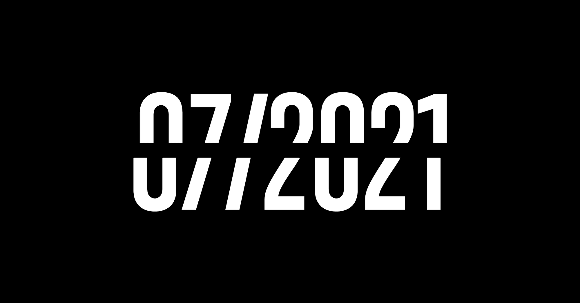 07/2021 displayed in bold, white font against a black background.