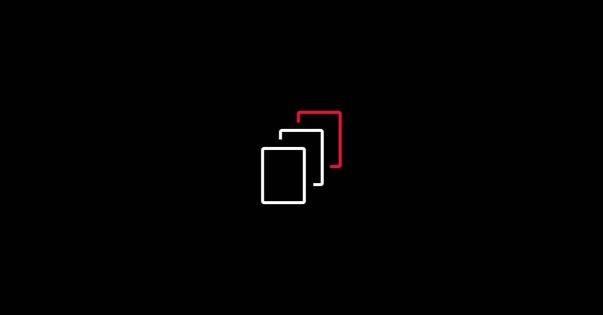 Three stylized smartphone outlines in white and red against a black background.