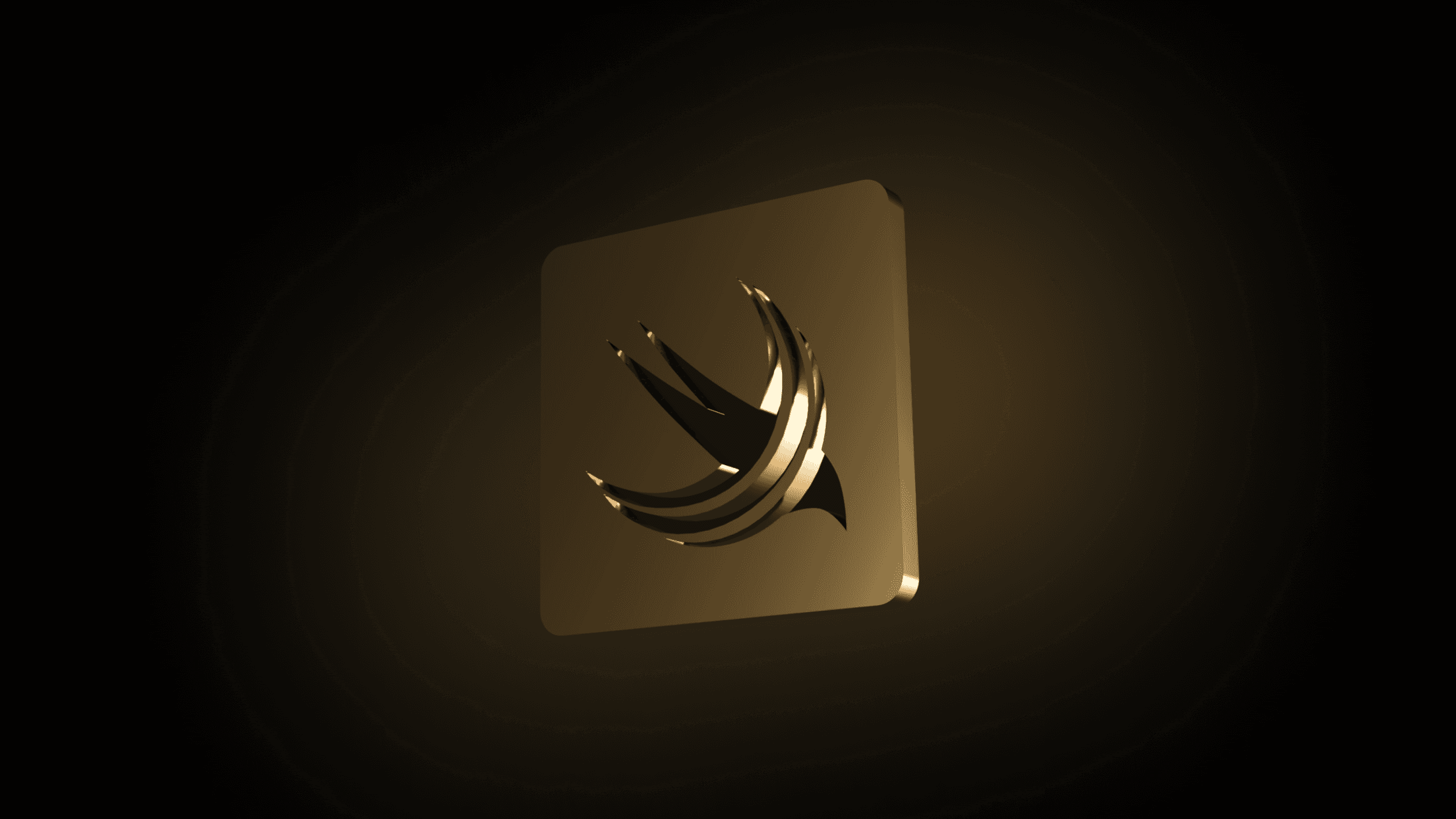 Gold Swift logo set against a dark background, featuring smooth curves and a sleek design.